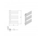 Elektrinis rankšluosčių džiovintuvas Flank Black  750x500 mm